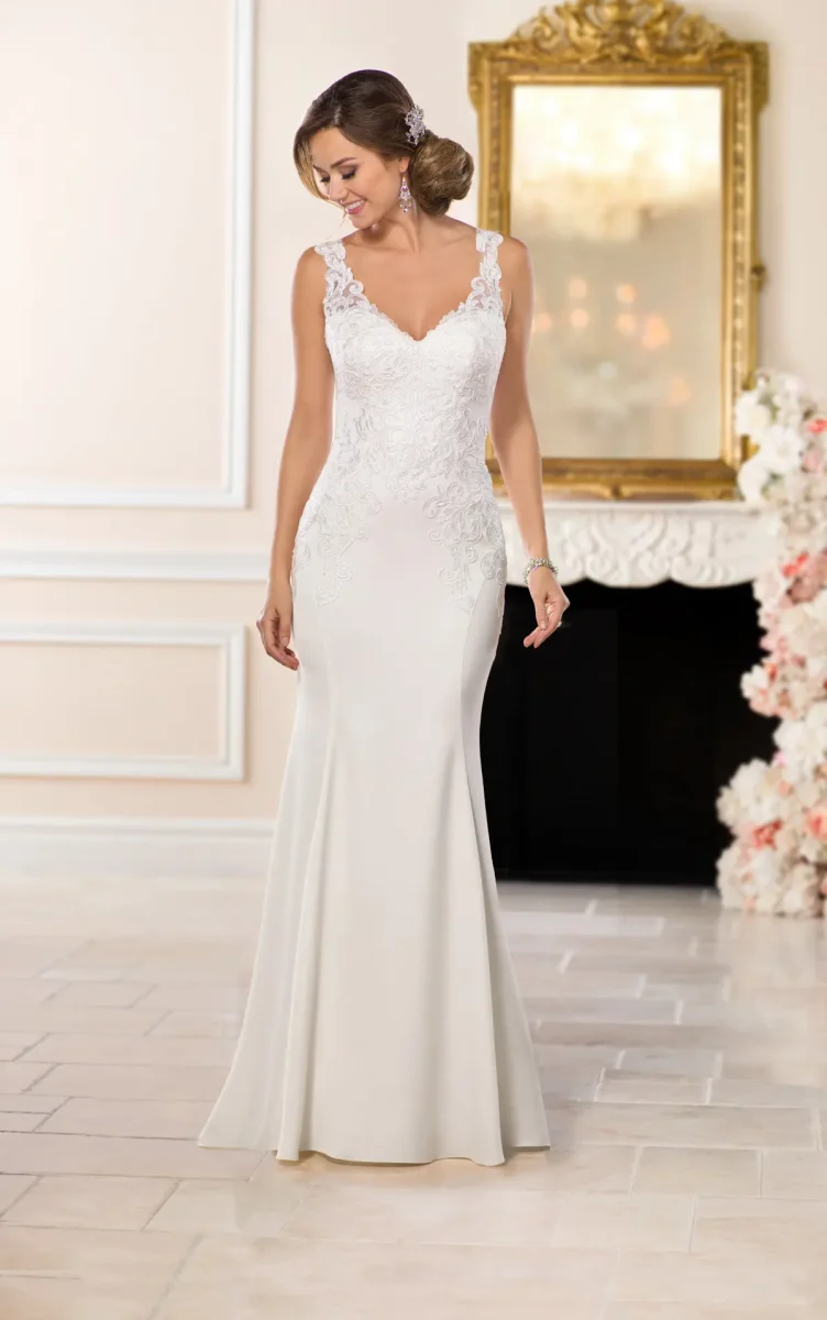 Stella york deals crepe wedding dress
