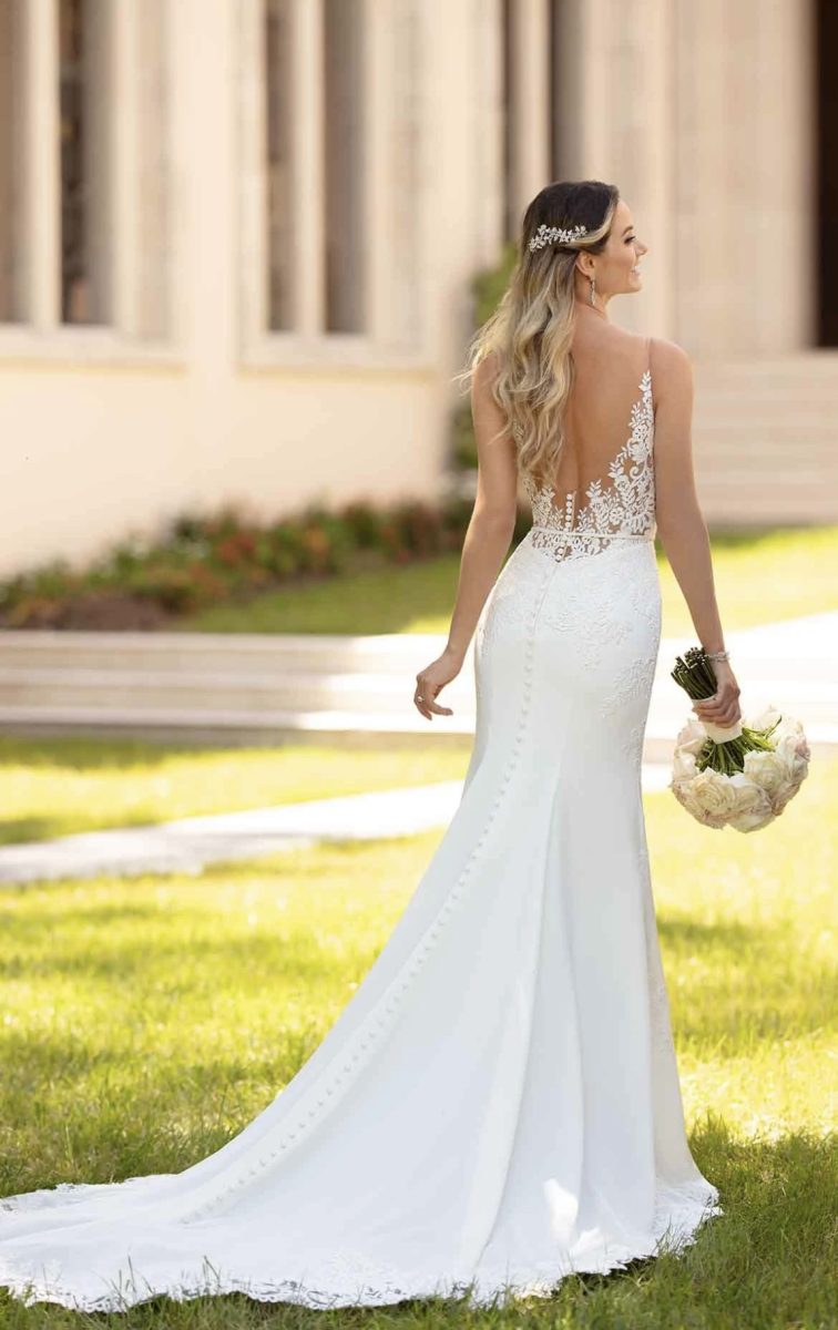 Stella york backless wedding dress deals
